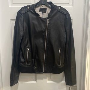 Banana Republic faux leather bomber jacket. Like new condition size L